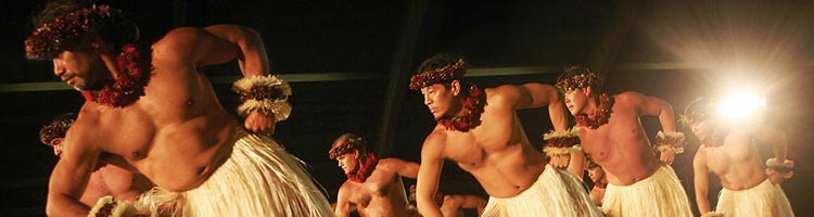 Halau Na Kamalei dancing at Merrie Monarch Hula Festival
