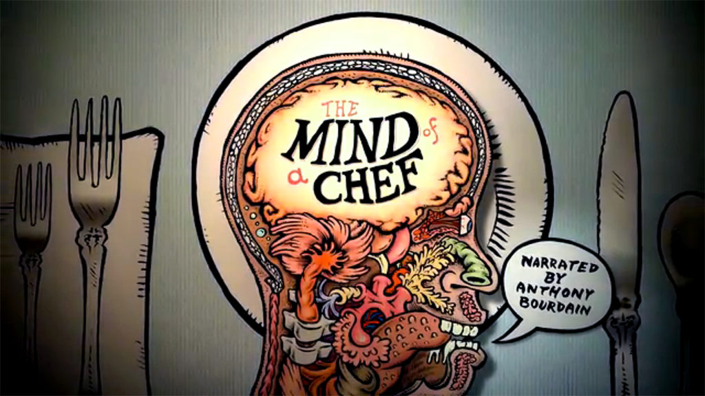 The Mind of a Chef title card and logo of this series