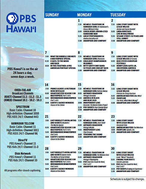 TV Schedule - PBS Hawai‘i