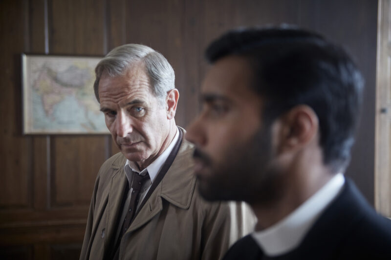 MASTERPIECE
Grantchester, Season 9

Episode Five
Sunday, July 14, 2024 at 9/8c on PBS
A murder at Esme’s office sends shockwaves through the Keating family. Alphy’s meeting with the bishop fails to go as planned.

Shown L-R: Geordie Keating (Robson Green), Alphy Kottaram (Rishi Nair)

For editorial use only.

Courtesy of Kudos, ITV, and MASTERPIECE.